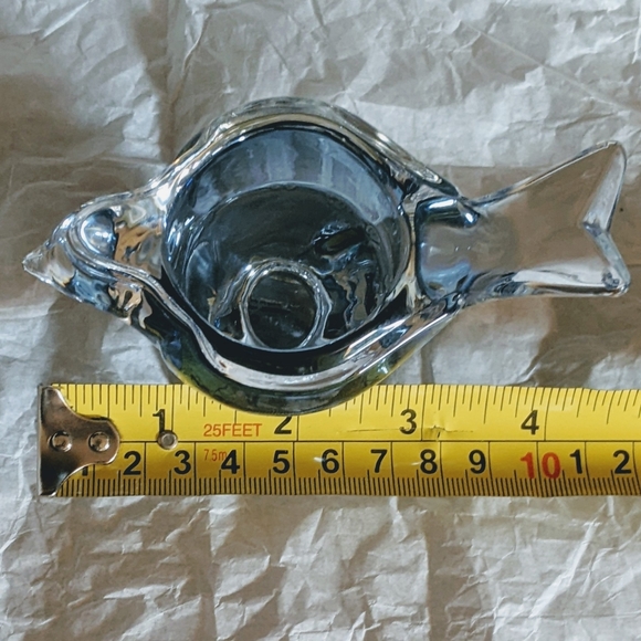 Studio Crystal Blue And Clear Ombre Glass Bird Votive Tea Light Candle Holder - Picture 2 of 4